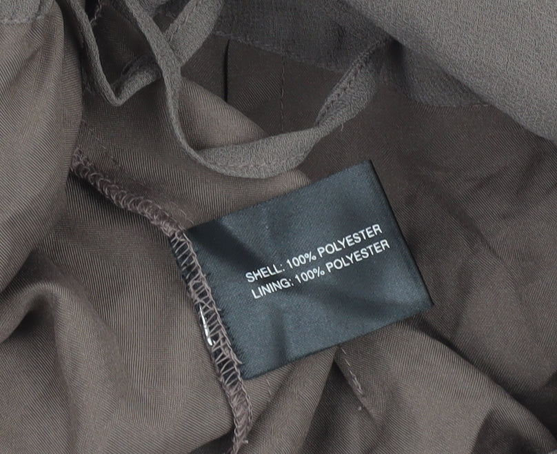 Gray & Osbourn Women's Brown Wide-Leg Trousers Size 18