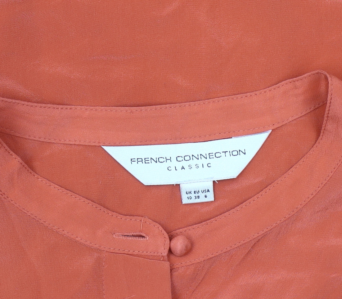 French Connection Women’s Orange Tunic Blouse, Size 10