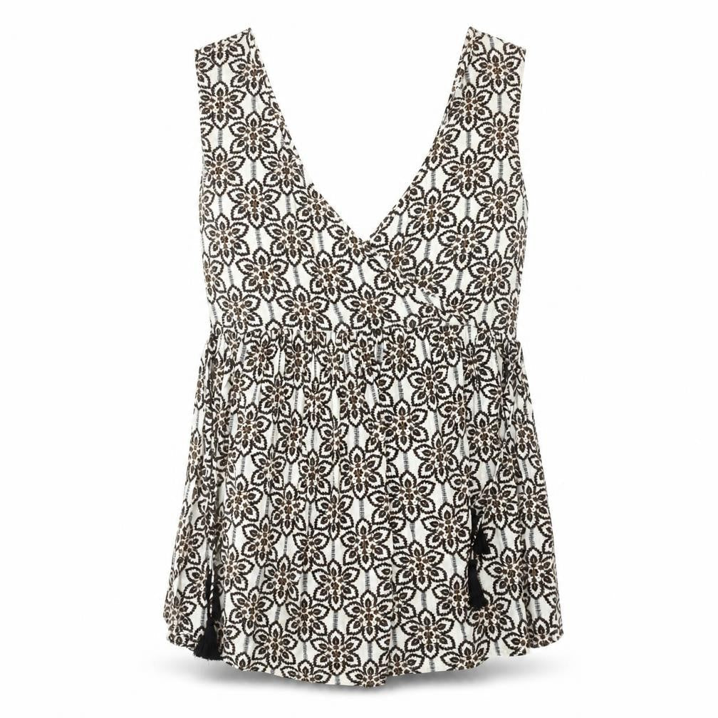 Next Women's Brown Floral Crochet Tank Top Camisole - Size 12