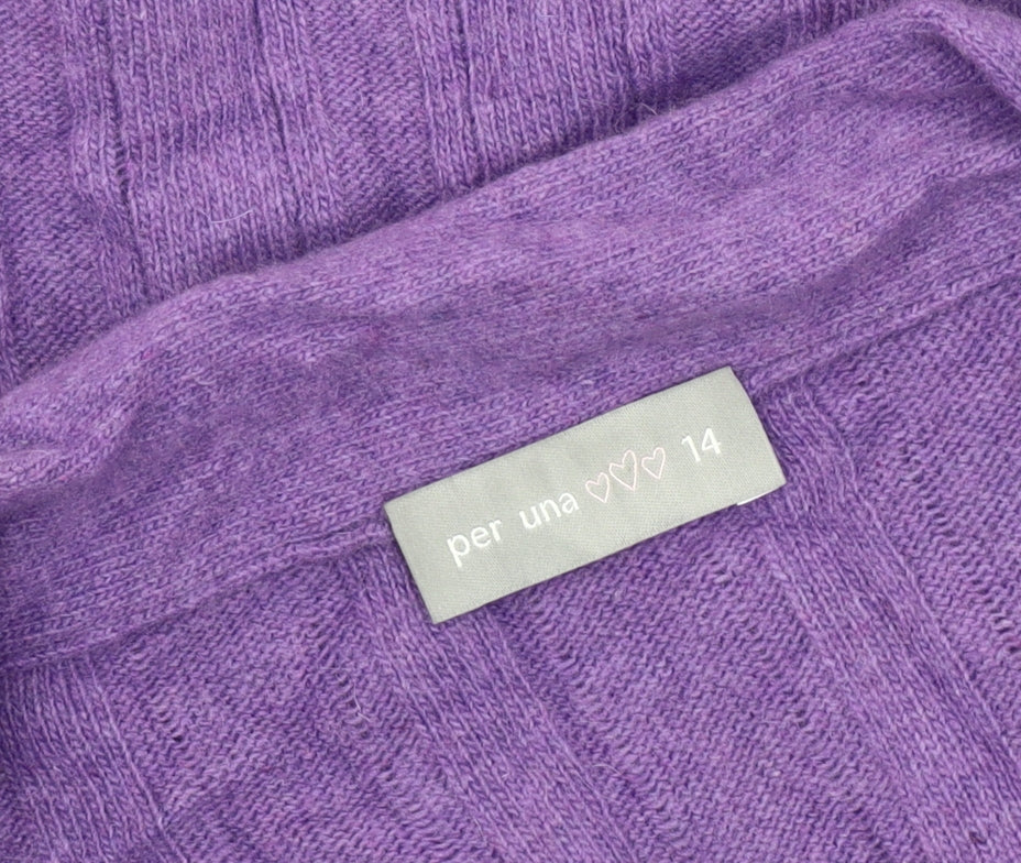 Per Una Women's Purple Knit Pullover Jumper, Size 14