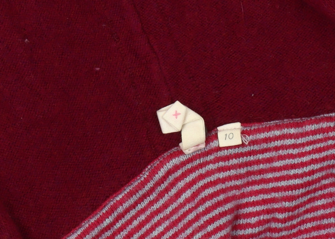 White Stuff Women's Red Tunic Jumper with Hood, Size 10