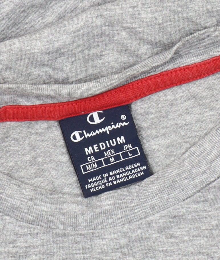 Champion Men's Medium Grey T-Shirt, Logo Accents
