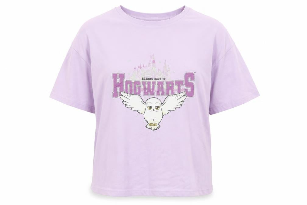 Front view of Marks & Spencer Harry Potter girls’ purple t-shirt, 16 years