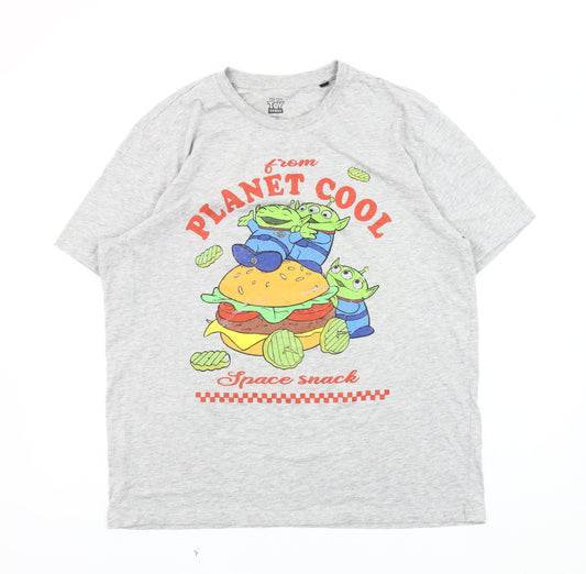 Disney Toy Story Men's XL Grey Graphic T-Shirt