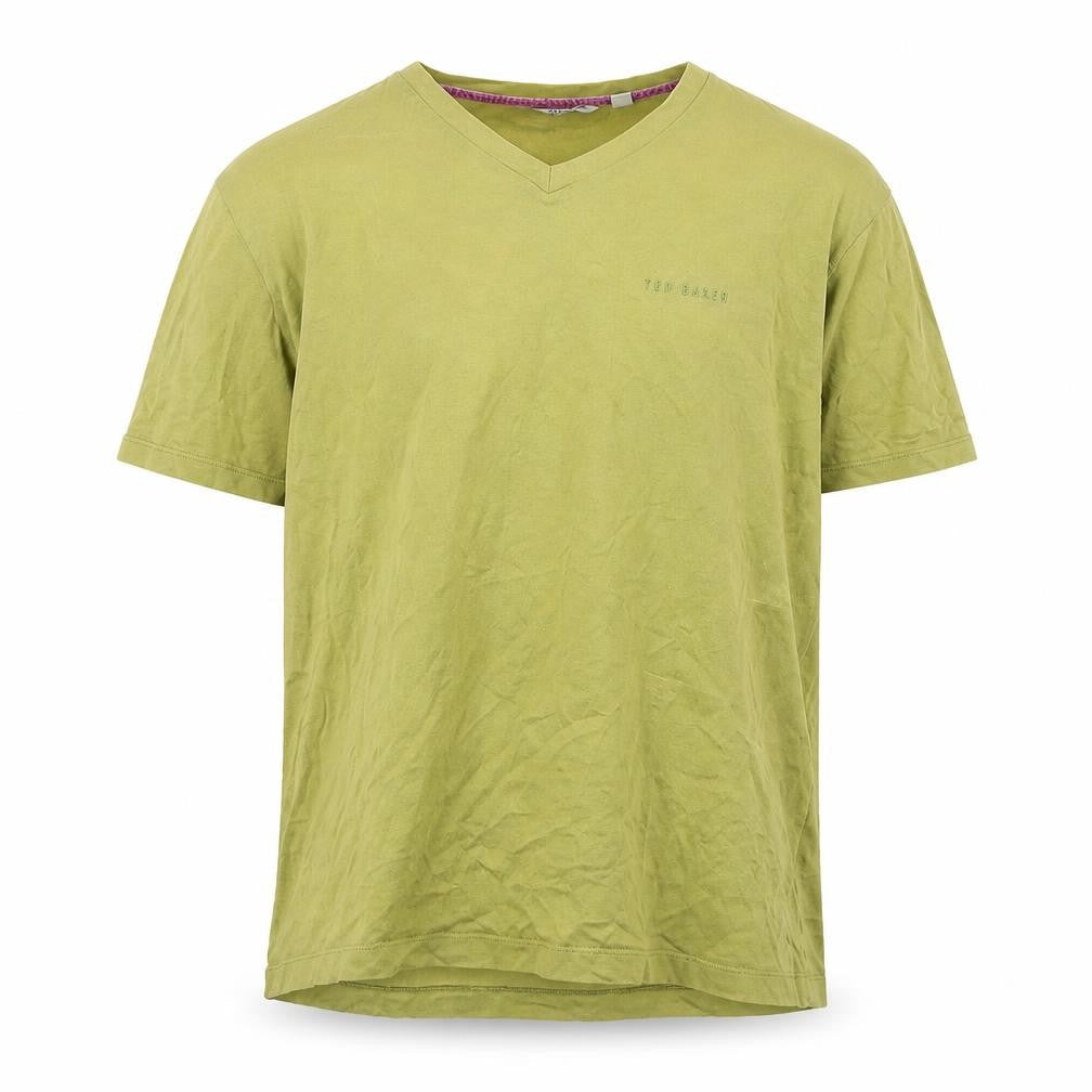 Mens UK Size 5 Ted Baker Green  Cotton T-Shirt