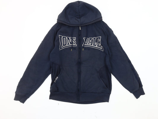 Lonsdale Men's Blue Hooded Jacket Size S