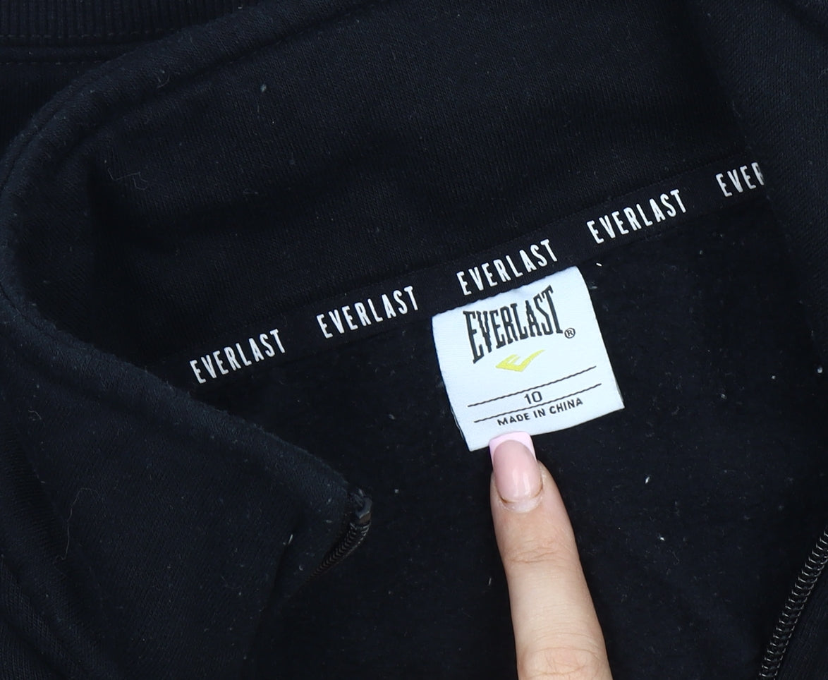 Everlast Women's Black Cropped Jacket Size 10