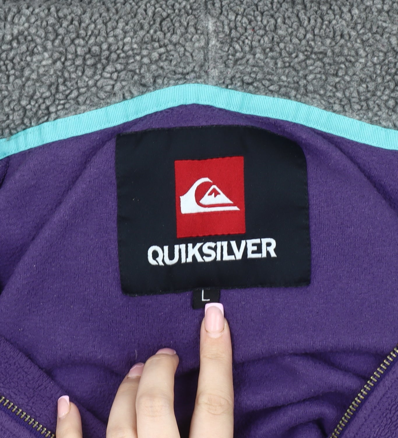 Quiksilver Unisex Purple Fleece Jacket L