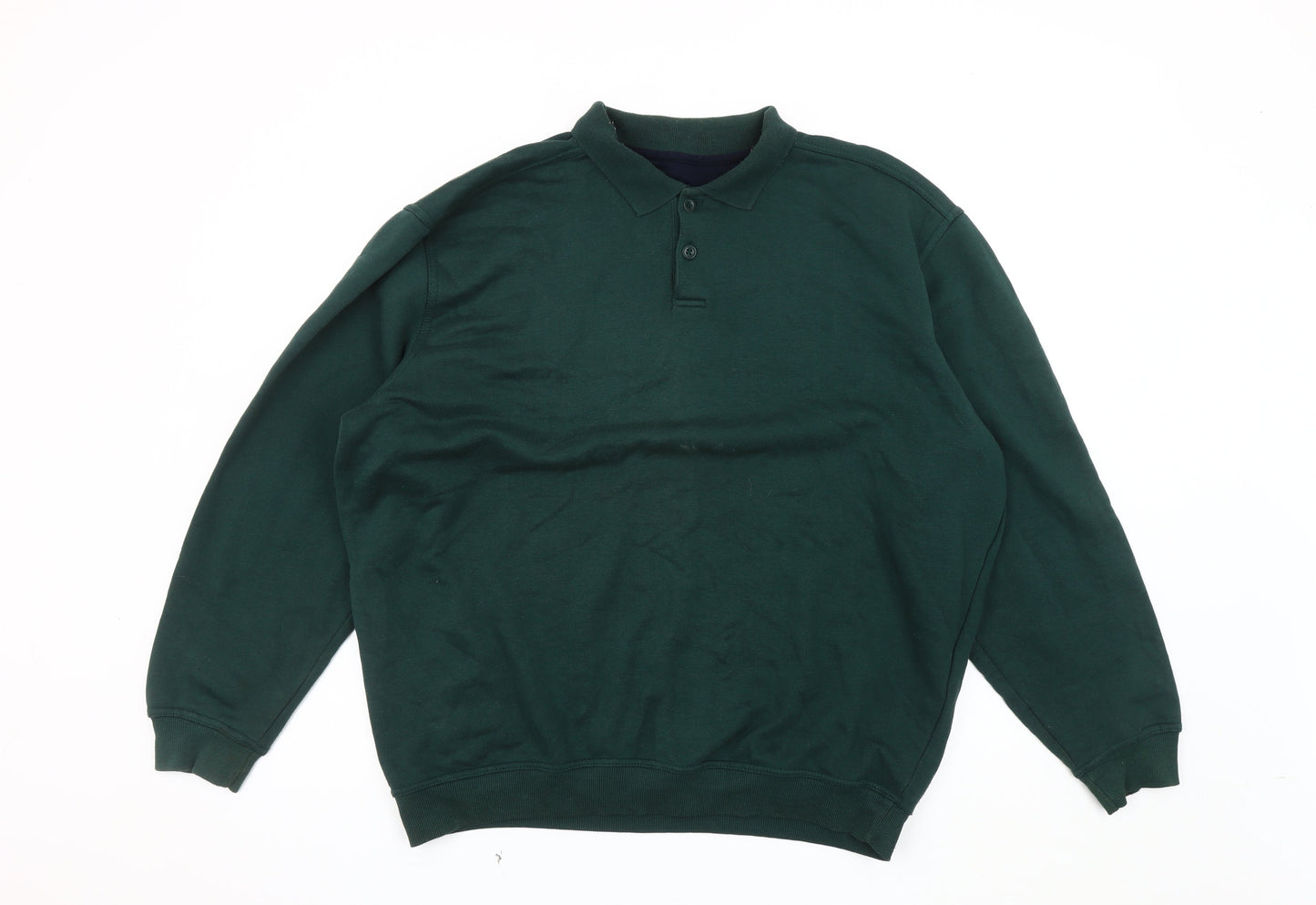James Pringle Men's Green XL Henley Sweatshirt