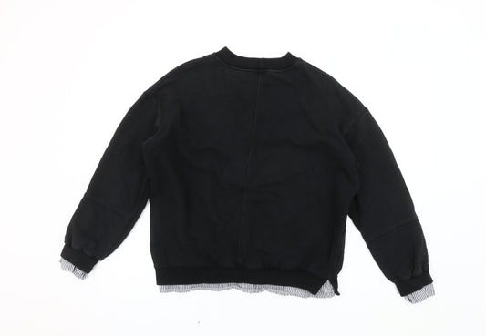 Girls Black Pullover Sweatshirt - Size 18