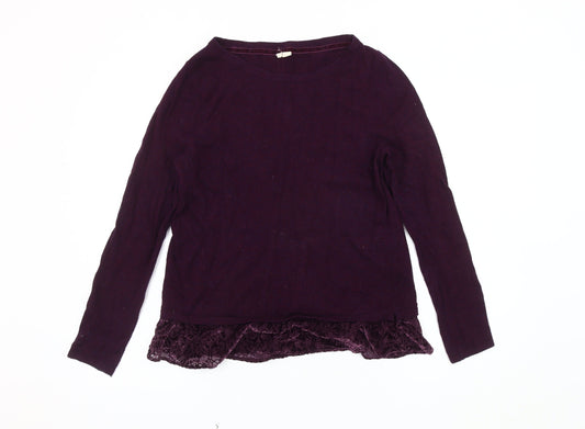 White Stuff Women's Purple Pullover Jumper Size 12