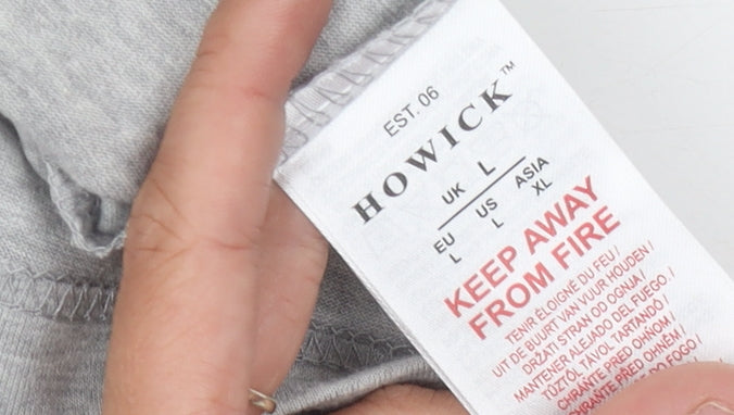 Howick Men's Grey L Crew Neck T-Shirt