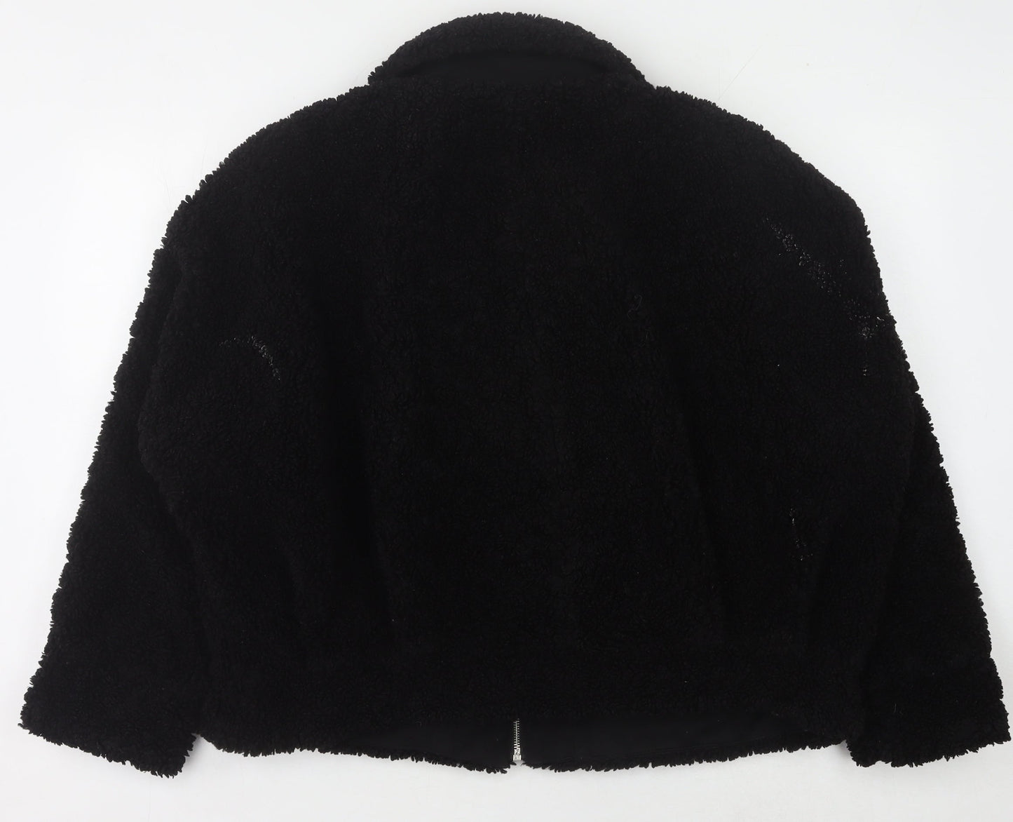 Zara Women's Black Mid-Length Jacket - Size L
