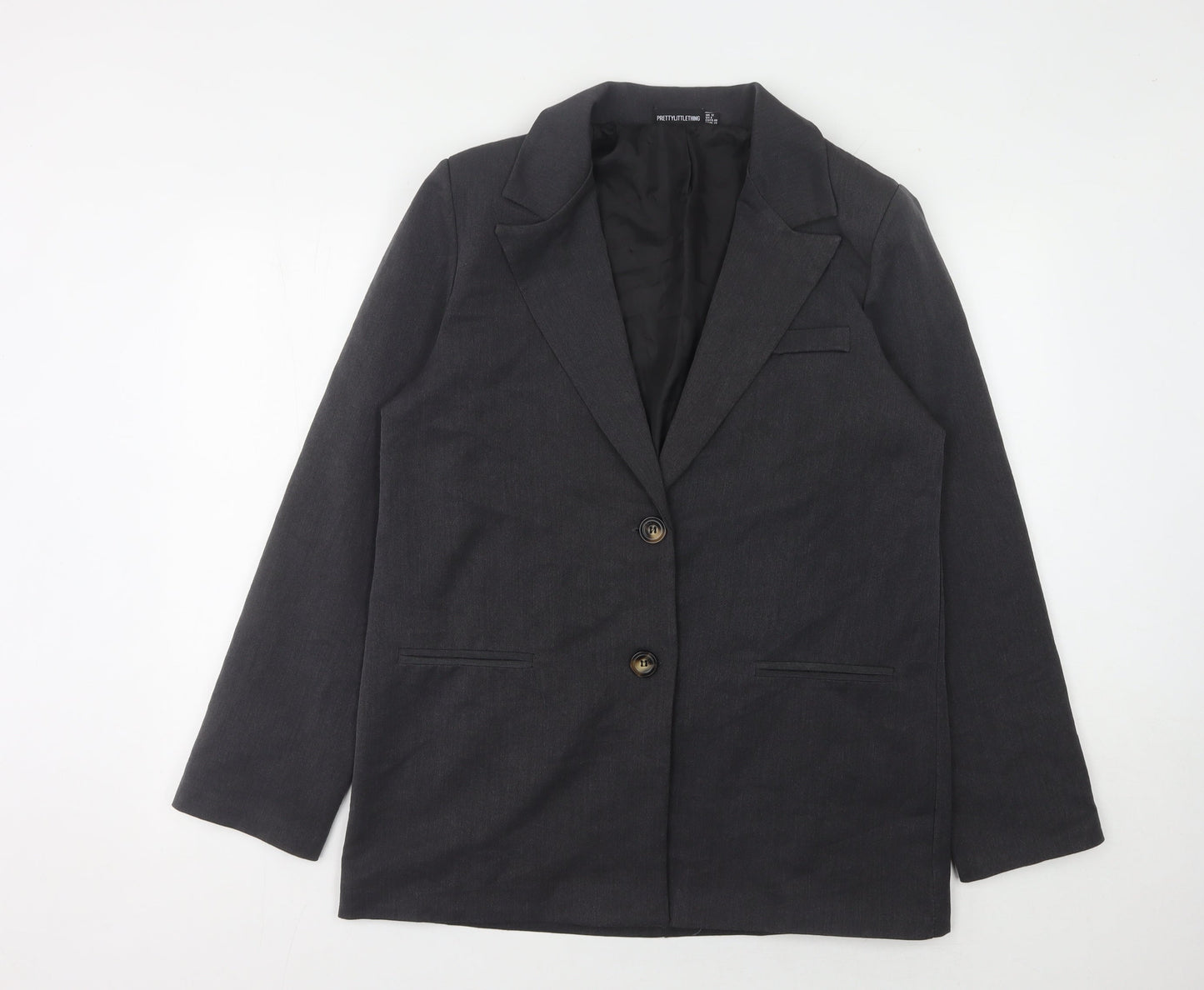 PrettyLittleThing Women's Black Blazer Size 12