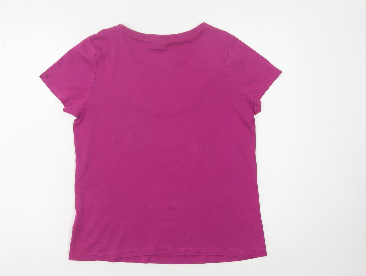 Back view of Maine New England Pink Women's, size 14, Basic T-Shirt
