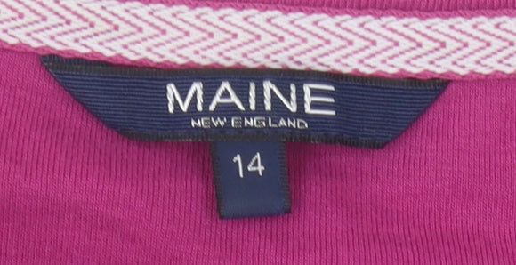 Close-up detail of Maine New England Pink Women's, size 14, Basic T-Shirt