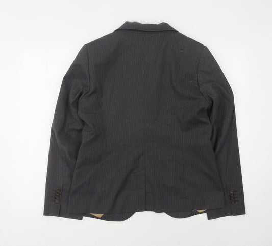 AUST Women's Grey Pinstripe Suit Jacket Size 12