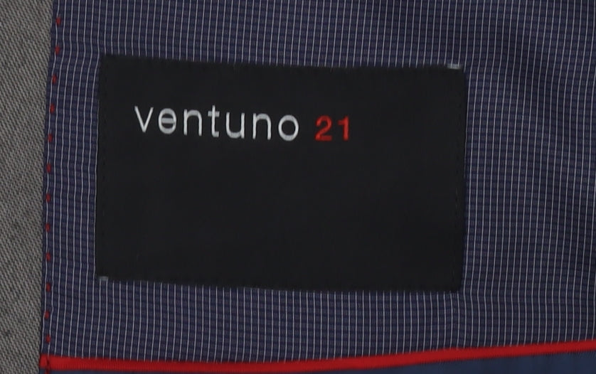 Ventuno 21 Men's Grey Slim Fit Suit Jacket 36 Small
