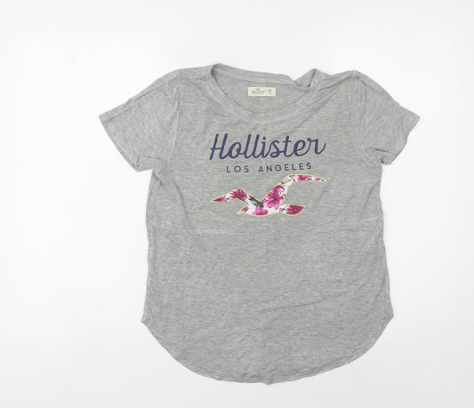 Hollister Women’s Grey XS T-Shirt - Casual Short Sleeve