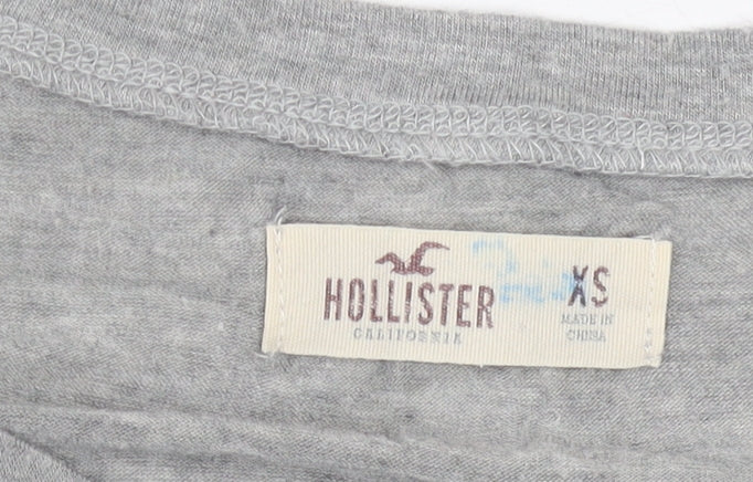Hollister Women’s Grey XS T-Shirt - Casual Short Sleeve