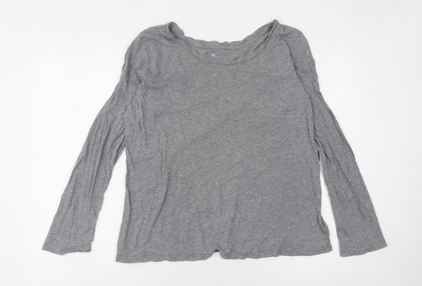 Gap Women's Grey Long Sleeve Basic T-Shirt, M