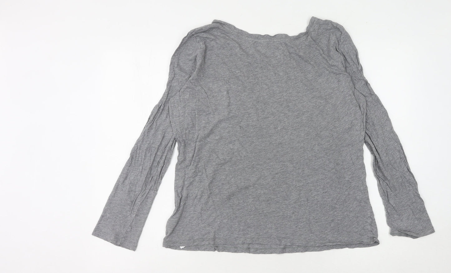 Gap Women's Grey Long Sleeve Basic T-Shirt, M