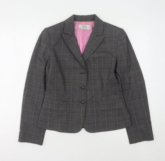 Tahari Women's Grey Plaid Blazer, Size 8, Business