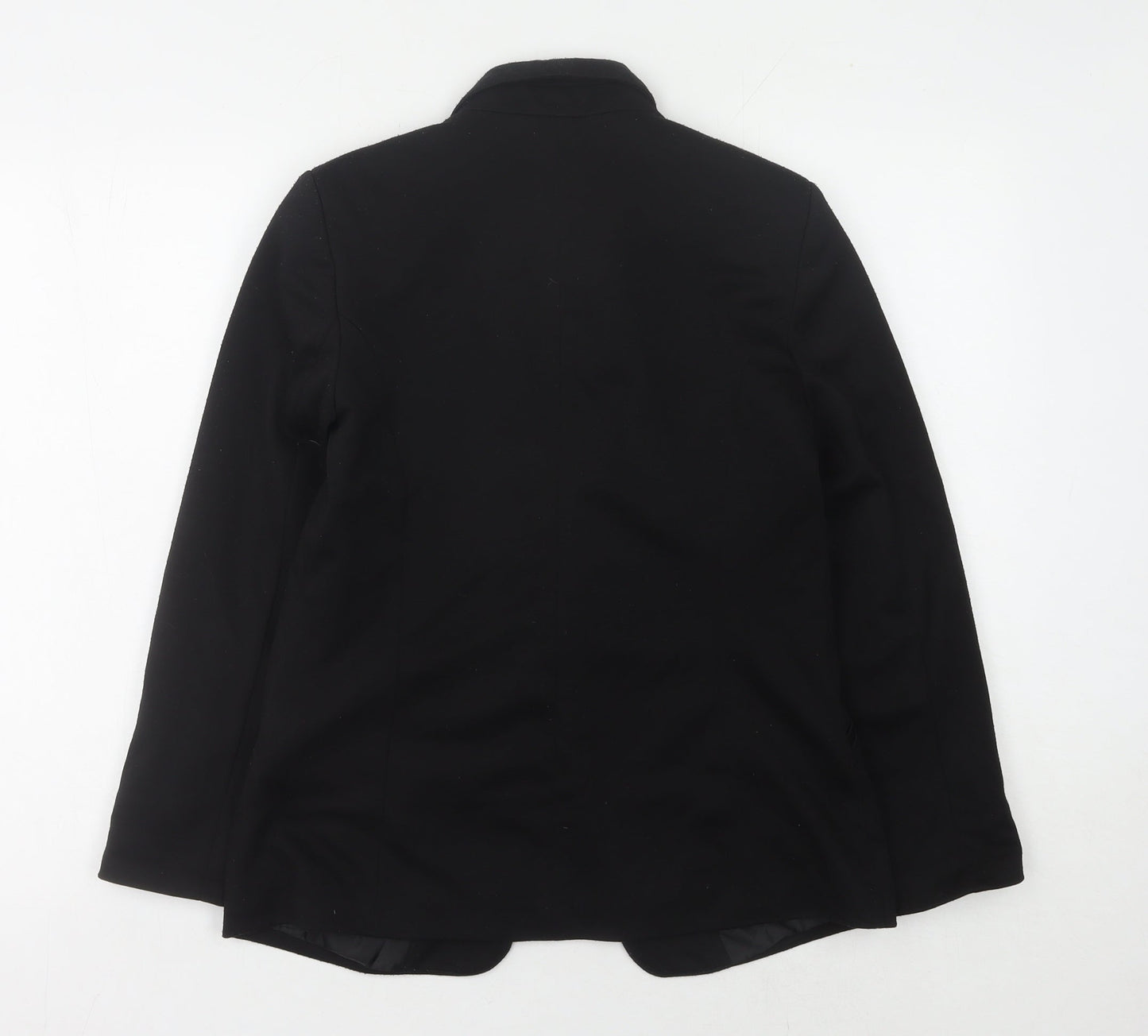 Oasis Women's Black Blazer UK 8 Single-Breasted Woven