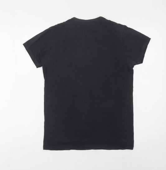 Emporio Armani Men's Black Cotton Logo T-Shirt S
