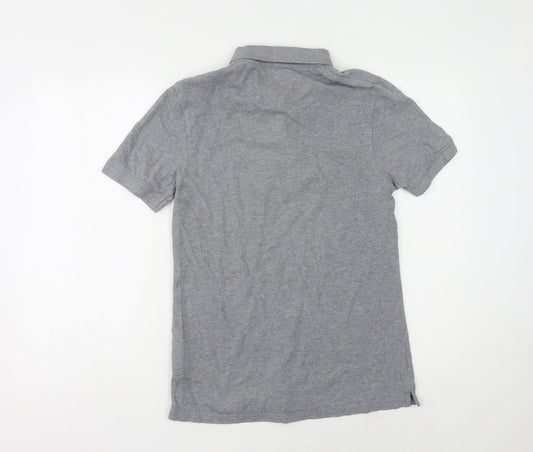 Lyle & Scott Men's Grey Short Sleeve Polo Shirt, Size S