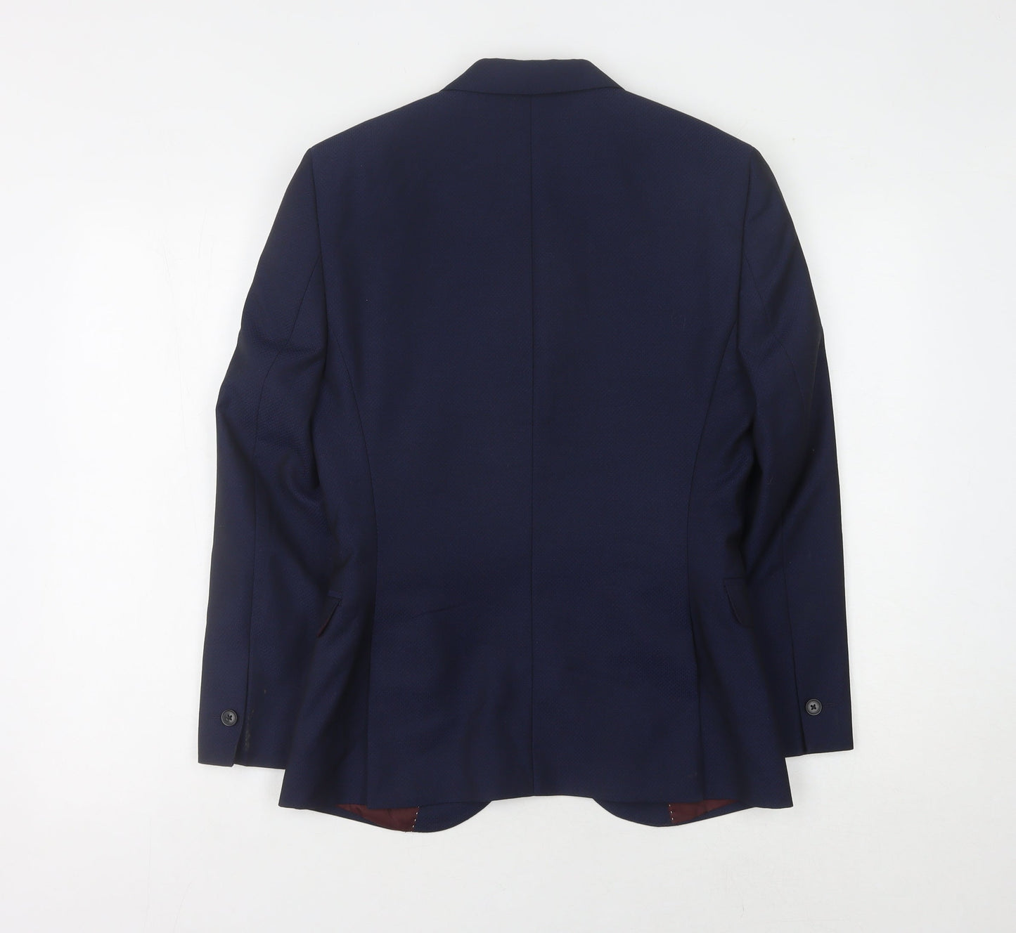 Moss London Men's Blue Slim Fit Blazer, Size 44S