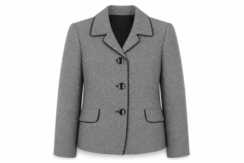 Le Suit Women's Grey Suit Jacket Size 12