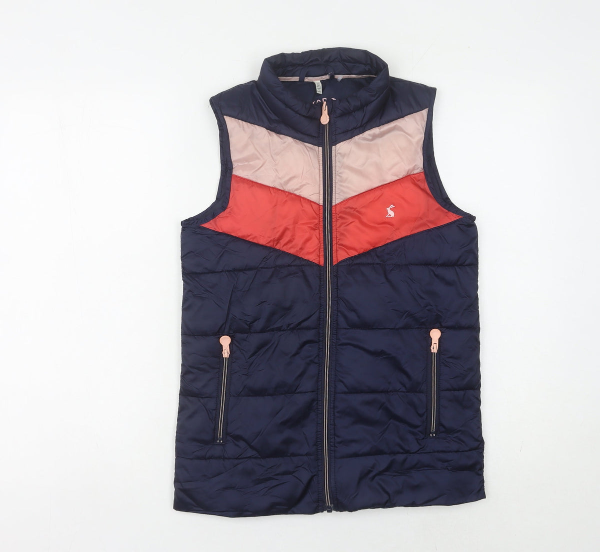 Additional front view of Joules girls’ multicoloured puffer jacket 11-12 years