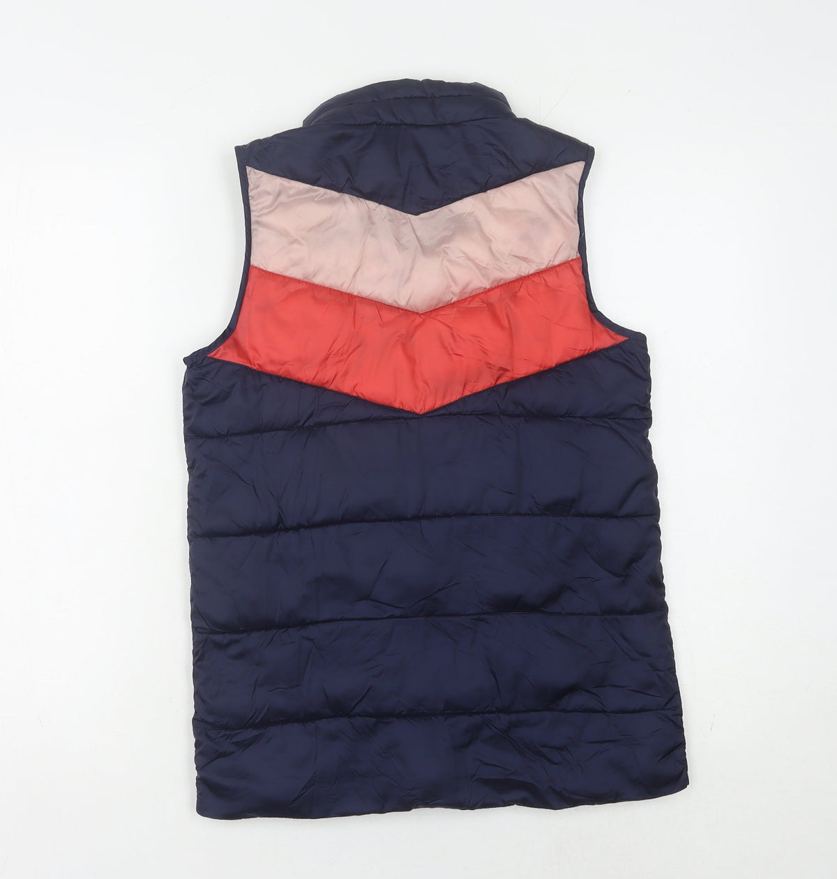 Back view of Joules girls’ multicoloured puffer jacket 11-12 years