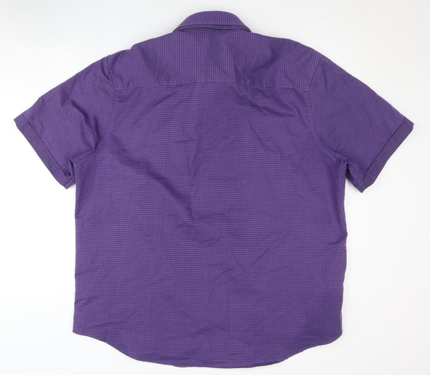 Debenhams Men's Purple XL Slim Fit Button-Up Shirt