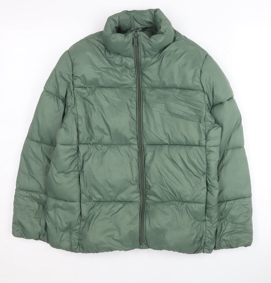 Zara Boys Green Puffer Jacket, Size 10, Winter Essential