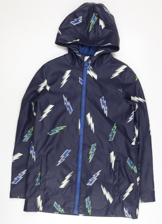 Jonas Boys Blue Lightning Rain Coat Jacket 12 Years