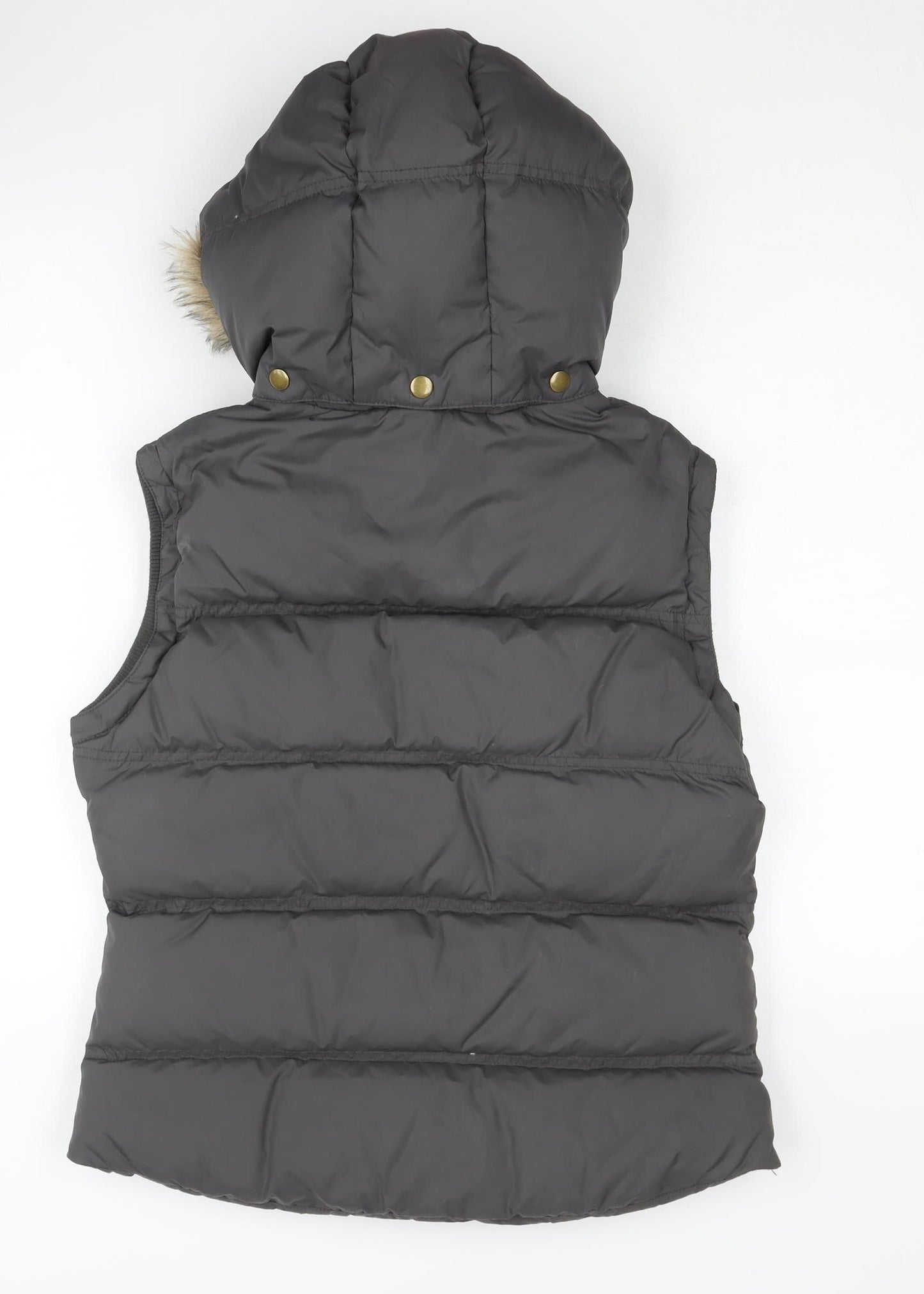 Jack Wills Women's Grey Puffer Waistcoat - Size 12