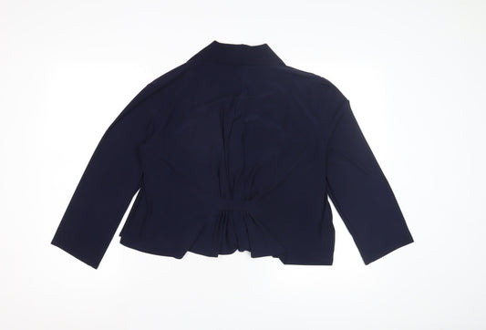 Nina Leonard Women's Blue Casual Jacket, Size L