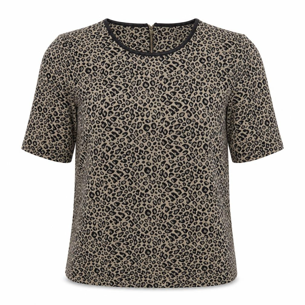 Marks and Spencer Women's Beige Animal Print Blouse Size 10