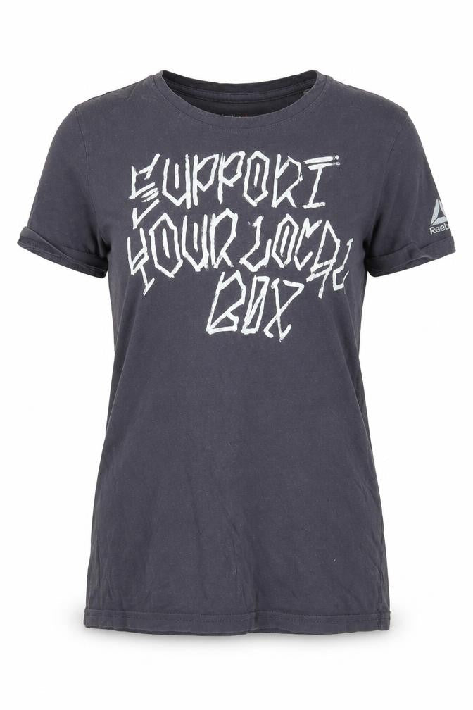 Unisex Adultss UK Size L Reebok Black Cotton T-Shirt