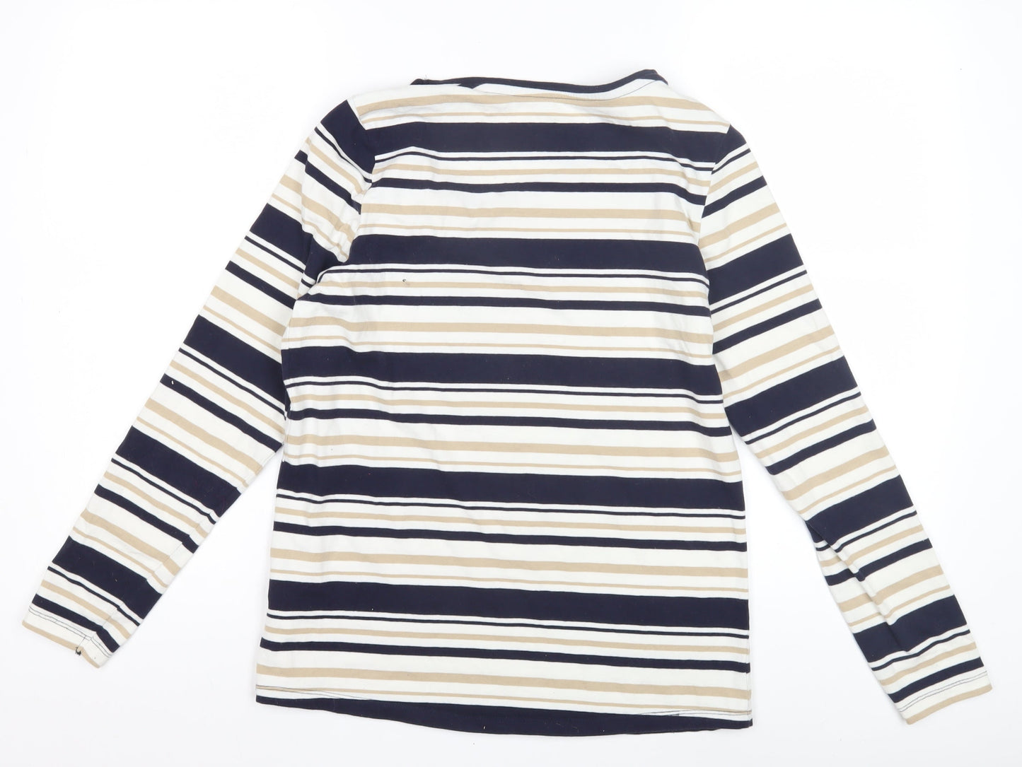 Esmara Unisex Adult Beige Striped Long Sleeve T-Shirt L