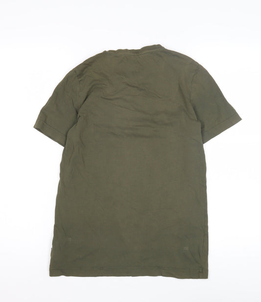 Puma Boys Green Graphic Print T-Shirt M