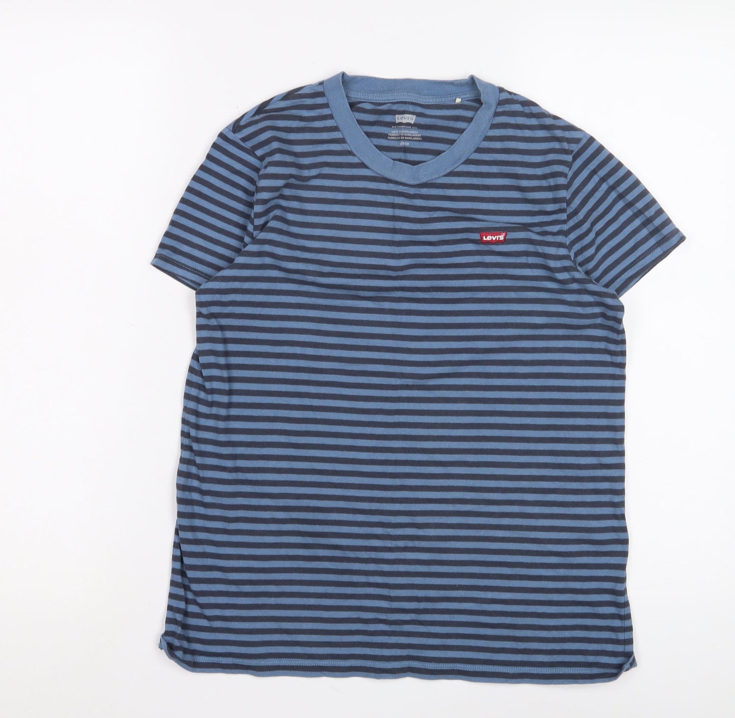 Levi's Women's Blue Striped Crew Neck T-Shirt - Size S