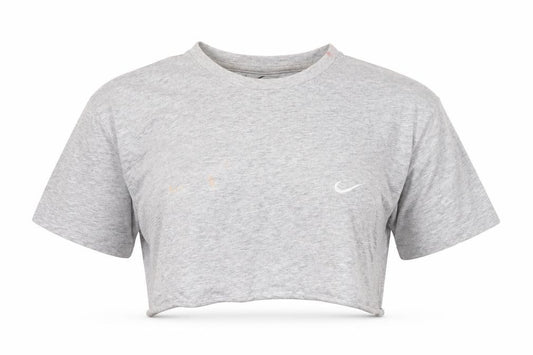 Unisex Adultss UK Size S Nike Grey Cotton Blend T-Shirt