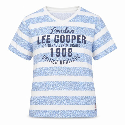 Unisex Adultss UK Size S Lee Cooper Blue Cotton T-Shirt