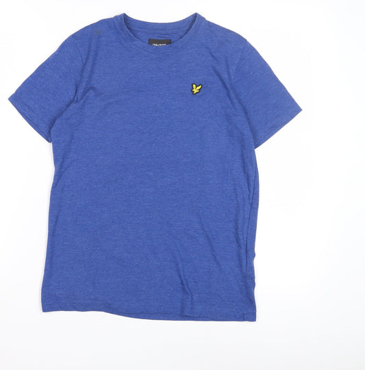 Lyle & Scott Boys Blue T-Shirt 9-10 Years Short Sleeve