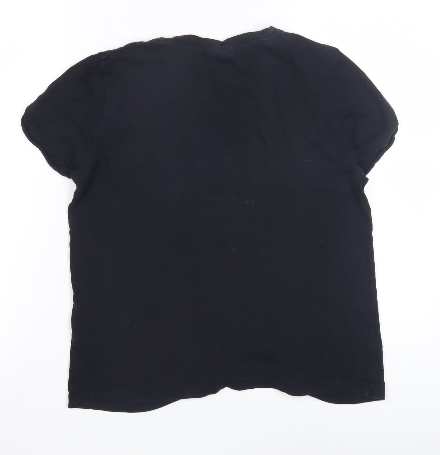 Topshop Women's Black Graphic T-Shirt UK 6