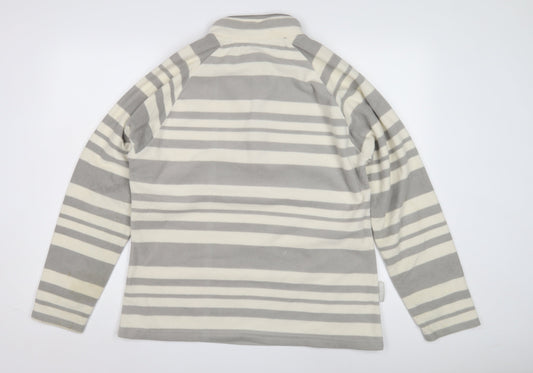 Mountain Warehouse Women's Grey Striped Sweatshirt Size 10