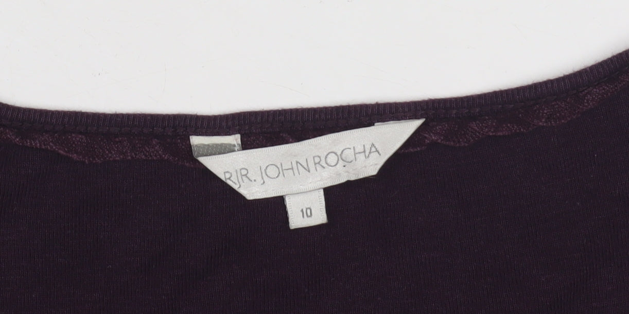 RJR John Rocha Women's Purple Size 10 Top